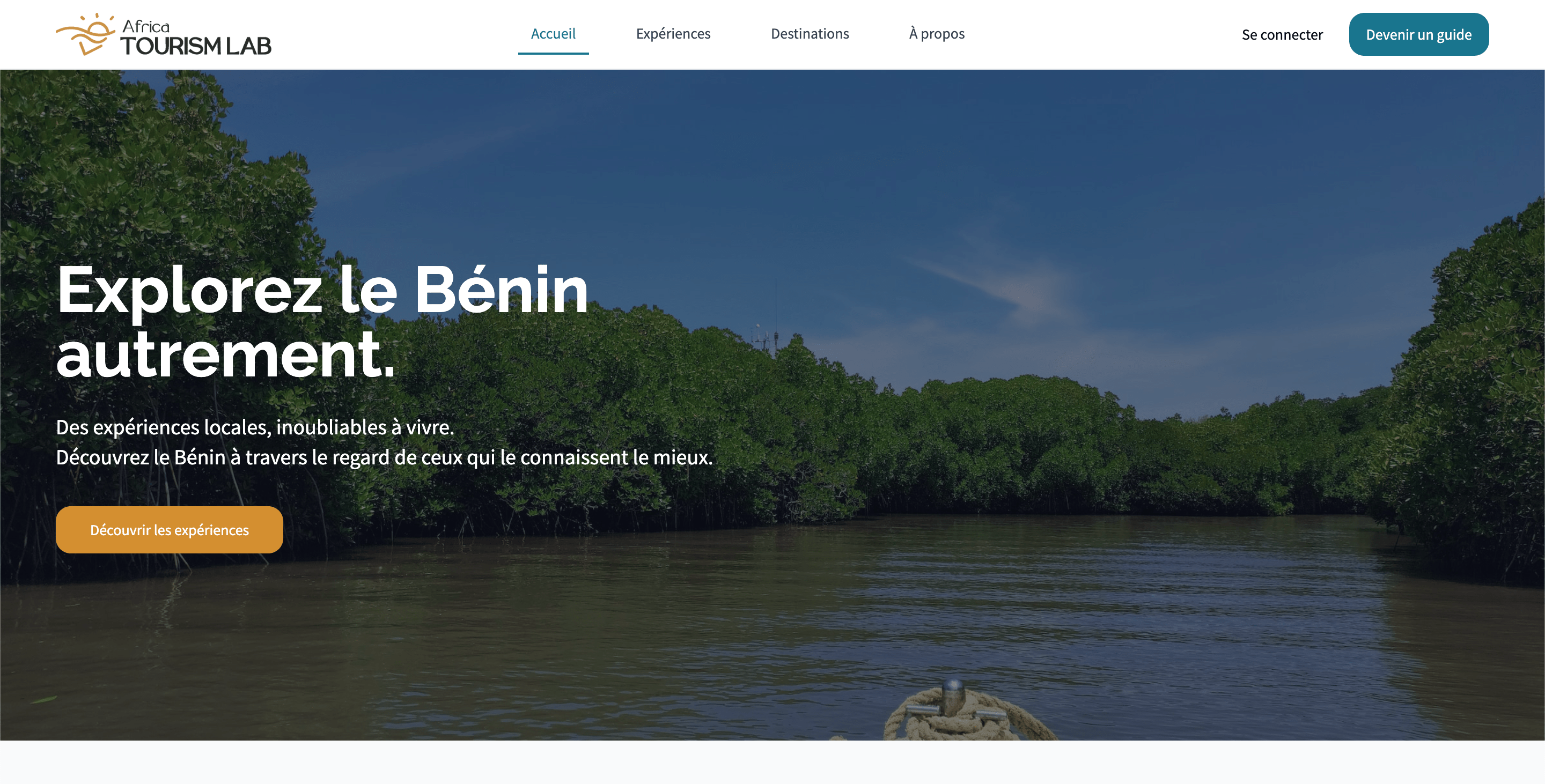 Experiences.bj interface